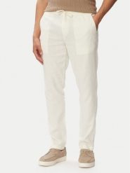 Tommy Hilfiger Chinosy Harlem MW0MW42336 Kremowy Regular Fit. Białe eleganckie spodnie Tommy Hilfiger, m, ze lnu. Za 529.99 zł.
