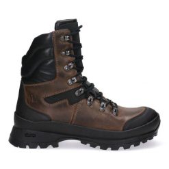 Solidne trekkingi myśliwskie Pollonus Brown 6-0130-001 Grizzly brąz brązowe. Brązowe trekkingi bez wzorów, ze skóry, bez zapięcia. Za 998.17 zł.