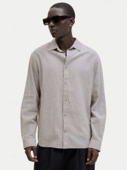 Jack & Jones Koszula Summer 12289174 Beżowy Regular Fit. Brązowe koszule Jack & Jones, m, bez wzorów, z bawełny, bez kołnierzyka, bez ramiączek. Za 159.99 zł.