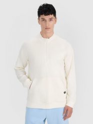 4F Bluza dresowa nierozpinana bez kaptura męska - biała L. Białe bluzy bez kaptura 4F, l, bez wzorów, z bawełny, bez kaptura. W wyprzedaży za 99.99 zł.