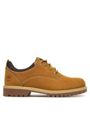 Timberland Półbuty Heritage TB0A5S9W7541 Brązowy. Brązowe eleganckie półbuty Timberland, bez wzorów, z nubiku, bez obcasa, bez zapięcia. Za 749.99 zł.