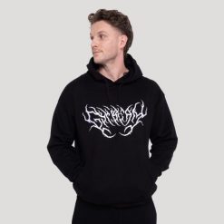 Bluza męska fitness z kapturem oversize czarna Thorn. Czarne bluzy z kapturem GYMBEAM, m, bez wzorów, z bawełny, z kapturem. Za 148.90 zł.