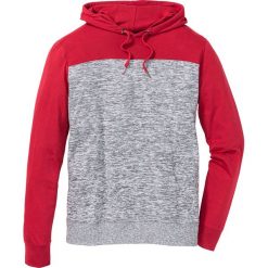 Shirt z długim rękawem i kapturem Regular Fit bonprix szaro-czerwony melanż. Bluzki z długim rękawem marki ASICS. Za 37.99 zł.