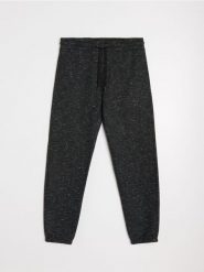 Spodnie dresowe regular jogger - szary. Szare joggery i bojówki Sinsay, l, bez wzorów, z dresówki. Za 49.99 zł.