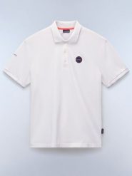 NAPAPIJRY Koszulka polo "Badge" w kolorze białym rozmiar: XXL. Białe koszulki polo NAPAPIJRY, xxl, bez wzorów, z bawełny, bez kołnierzyka, bez ramiączek. Za 110.29 zł.