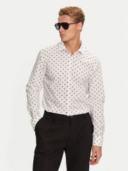 Hugo Koszula Kenno 50527863 Biały Regular Fit. Białe koszule Hugo, m, bez wzorów, z bawełny, bez kołnierzyka, bez ramiączek. Za 259.99 zł.