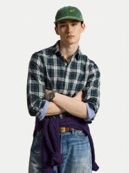 Polo Ralph Lauren Koszula 710B30158001 Zielony ciemny Custom Fit. Zielone koszule Polo Ralph Lauren, m, bez wzorów, z bawełny, bez kołnierzyka, bez ramiączek. Za 819.99 zł.