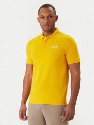 EA7 Emporio Armani Polo 8NPF14 PJVQZ U2102 Żółty Regular Fit. Żółte koszulki polo EA7 Emporio Armani, m, bez wzorów, z bawełny, bez kołnierzyka, bez ramiączek. Za 359.99 zł.