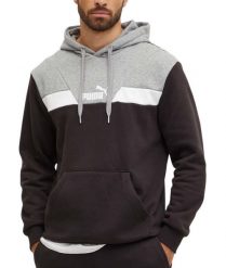 Męska bluza sportowa dresowa bawełniana PUMA COLORBLOCK 681731-01. Czarne bluzy z kapturem Puma, l, bez wzorów, z bawełny, z kapturem. Za 129.99 zł.