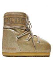 Moon Boot Śniegowce Icon Low Glitter 80D1409440 Złoty. Żółte śniegowce Moon Boot, ze skóry, bez zapięcia. Za 875.00 zł.