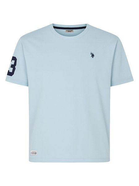 U.S. Polo Assn. Koszulka w kolorze błękitnym rozmiar: L. Niebieskie bezrękawniki U.S. Polo Assn., l, bez wzorów, z bawełny, bez kołnierzyka, bez ramiączek. Za 102.42 zł.