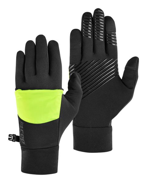 Ciepłe zimowe rękawiczki 2w1 odblaskowe z powłoką touchscreen CEP unisex. Czarne rękawiczki CEP, na zimę, bez wzorów, z elastanu. Za 119.00 zł.