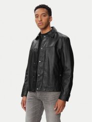 BOSS Kurtka skórzana Joban 50562532 Czarny Regular Fit. Czarne kurtki Boss, m, bez wzorów, ze skóry, bez kaptura. Za 1,849.00 zł.