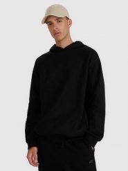 4F Bluza dresowa nierozpinana z kapturem męska - czarna M. Czarne bluzy z kapturem 4F, m, bez wzorów, z dresówki, z kapturem. Za 159.99 zł.