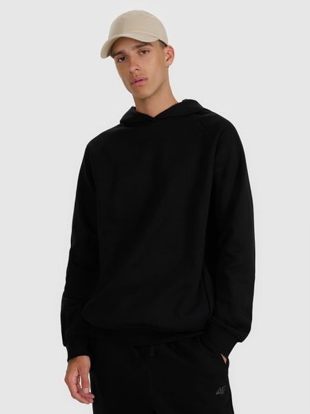 4F Bluza dresowa nierozpinana z kapturem męska - czarna XL. Czarne bluzy 4F, m, bez wzorów, z dresówki, z kapturem. Za 159.99 zł.