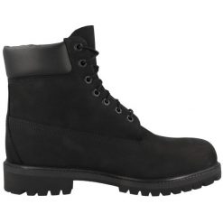 Buty Timberland Model Premium 6. Czarne buty turystyczne Timberland, bez wzorów, z materiału, bez zapięcia, trekkingowe, primaloft. Za 863.35 zł.