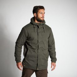 Kurtka zimowa outdoor Solognac 100 Warm. Zielone kurtki SOLOGNAC, na lato, l, bez wzorów, z bawełny, bez kaptura. Za 199.99 zł.