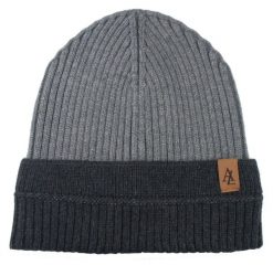 Jesienno-Zimowa Czapka (beanie) – Alties - Popiel z Grafitem. Szare czapki zimowe Alties, bez wzorów, z dzianiny. Za 59.00 zł.