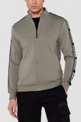 GUESS Zielona męska bluza z lampasami New Arlo, Rozmiar XL. Zielone bluzy Guess, l, z aplikacjami, bez kaptura. W wyprzedaży za 304.99 zł.