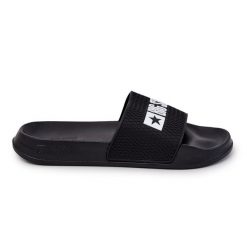 Męskie Klapki z logo Big Star JJ174505 Czarne. Czarne klapki z gumy. Za 125.65 zł.