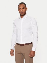 Guess Koszula Sunset M1YH20 W7ZK1 Biały Slim Fit. Białe koszule Guess, m, z aplikacjami, z bawełny, bez kołnierzyka, bez ramiączek. Za 259.99 zł.