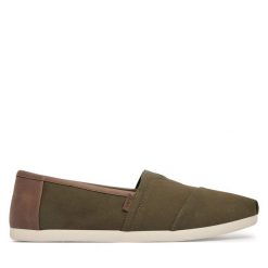 Półbuty Toms. Brązowe eleganckie półbuty Toms, bez wzorów, bez obcasa, bez zapięcia. Za 269.99 zł.