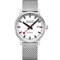 Zegarek męski Mondaine MSE.40610.SM, Automatic, 40mm, 5ATM. Szare zegarki mondaine, ze stali. Za 3,227.15 zł.