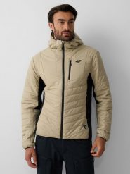 4F Kurtka trekkingowa 4F PRO z wypełnieniem Primaloft Black męska - beżowa M. Brązowe kurtki 4F, l, bez wzorów, bez kaptura, primaloft. Za 399.99 zł.