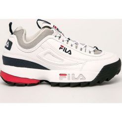 Fila - Buty Disruptor. Białe buty sportowe casual Fila, bez wzorów, z gumy, z okrągłym noskiem, bez zapięcia. Za 499.90 zł.