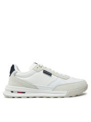 Tommy Hilfiger Sneakersy Retro Runner Mix Rwb FM0FM05371 Biały. Białe buty sportowe casual Tommy Hilfiger, bez wzorów, ze skóry, bez zapięcia. Za 329.99 zł.