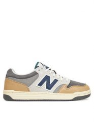 New Balance Sneakersy BB480LGB Szary. Szare buty sportowe casual New Balance, bez wzorów, ze skóry, bez zapięcia. Za 329.99 zł.