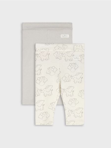 Bawełniane legginsy 2 pack - szary. Szare legginsy długie sportowe Sinsay, l, bez wzorów, z bawełny. Za 19.99 zł.