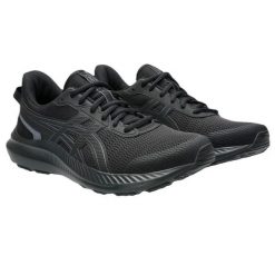 Męskie Buty Do Biegania Jolt 5. Czarne buty turystyczne ASICS, bez wzorów, z materiału, bez zapięcia, do biegania. Za 391.99 zł.