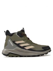 Adidas Trekkingi Terrex Anylander Mid Rain.Rdy ID0897 Zielony. Zielone botki sznurowane Adidas, bez wzorów, z materiału, bez obcasa, bez zapięcia. Za 449.99 zł.
