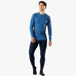 Zestawy szybkoschnące Narciarstwo Męska Swedemount Nordic Active Baselayer Set. Niebieskie bielizna termoaktywna SWEDEMOUNT, na zimę, m, bez wzorów, bez ramiączek, do biegania. Za 199.99 zł.