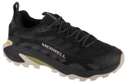 Buty trekkingowe męskie, Moab Speed 2. Czarne buty turystyczne Merrell, bez wzorów, z materiału, przed kostkę, bez zapięcia, trekkingowe. Za 626.00 zł.