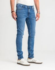 Męskie Spodnie Jeansowe Mustang Style Frisco Skinny Denim Blue 1017117 5000 682, W35 L34. Niebieskie spodnie materiałowe Mustang, l, bez wzorów, z bawełny, eleganckie. Za 219.99 zł.