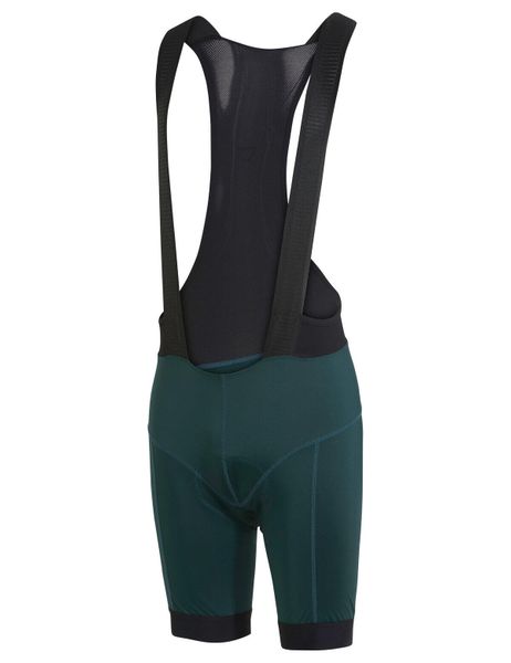 Spodenki rowerowe z szelkami i wyściełaną wkładką M Kuro Essential Bib. Zielone spodenki rowerowe Vaude, m, bez wzorów, na fitness i siłownię. Za 429.00 zł.