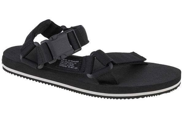 Sandały Levi's z zapięciem na rzep, czarne. Czarne sandały Levi's®, z gumy, bez zapięcia. Za 233.40 zł.