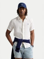 Polo Ralph Lauren Koszula 710968912008 Biały Custom Fit. Białe koszule Polo Ralph Lauren, l, bez wzorów, ze lnu, bez kołnierzyka, bez ramiączek. Za 669.99 zł.