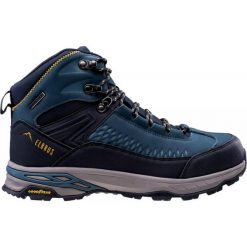 Buty trekkingowe męskie Elbrus Engen MID WP GR. Niebieskie trekkingi ELBRUS, bez wzorów, bez zapięcia. Za 680.52 zł.