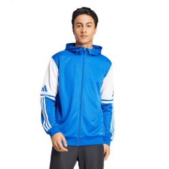 Bluza dresowa z kapturem adidas Squadra25. Białe bluzy z kapturem Adidas, bez wzorów, z dresówki, z kapturem. Za 153.99 zł.