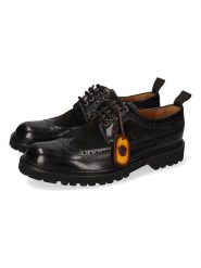 MELVIN & HAMILTON Skórzane trzewiki "Pierce 27" w kolorze czarnym rozmiar: 42. Czarne botki sznurowane Melvin & Hamilton, bez wzorów, bez obcasa, bez zapięcia. Za 491.99 zł.