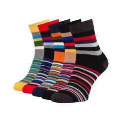 Zestaw 5 par skarpet męskich w paski w rozmiarze 40-45 Peterson PTN SML-S5-40-45-PA1. Skarpety Peterson, bez wzorów. Za 69.99 zł.