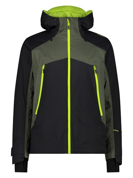 CMP Kurtka narciarska w kolorze czarno-oliwkowym rozmiar: 52. Brązowe kurtki narciarskie i snowboardowe CMP, s, bez wzorów, z materiału, bez kaptura. Za 480.90 zł.