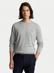 Polo Ralph Lauren Sweter 710684957003 Szary Slim Fit. Szare swetry rozpinane Polo Ralph Lauren, l, bez wzorów, z bawełny, bez kołnierzyka, bez ramiączek. Za 589.99 zł.