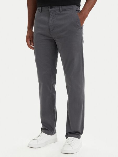 BOSS Chinosy 50534378 Szary ciemny Regular Fit. Szare eleganckie spodnie Boss, m, z bawełny. Za 549.99 zł.