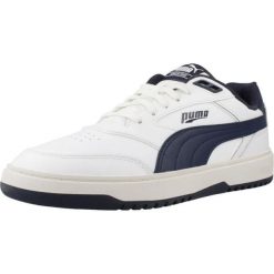 Buty PUMA YELLOW PUMA DOUBLECOURT Biały. Białe buty trekkingowe Puma, bez wzorów, ze skóry, bez zapięcia, trekkingowe. Za 296.99 zł.