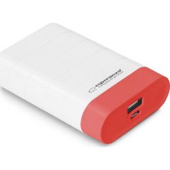 Powerbank Esperanza Graviton 4800mAh Biało-czerwony (EMP110WR). Białe powerbanki Esperanza. Za 20.99 zł.