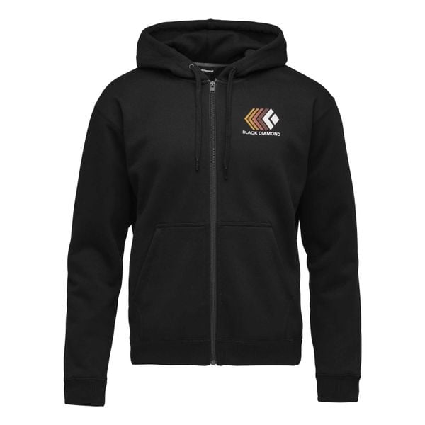 Bluza z kapturem z pełnym zamkiem błyskawicznym Black Diamond Faded. Czarne bluzy Black Diamond, l, bez wzorów, z bawełny, z kapturem. Za 369.05 zł.